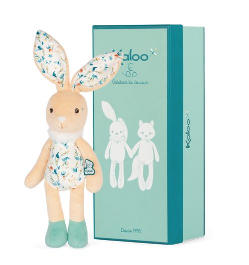 Peluche pantin justin le lapin revendeur officiel KALOO magasin de jouet pour bébé et enfants st pierre 97410 La Réunion 974 cadeau naissance