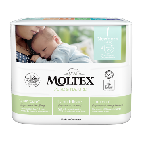 Couche Bébé écologique 100% Végétal NEWBORN 2-4 KG