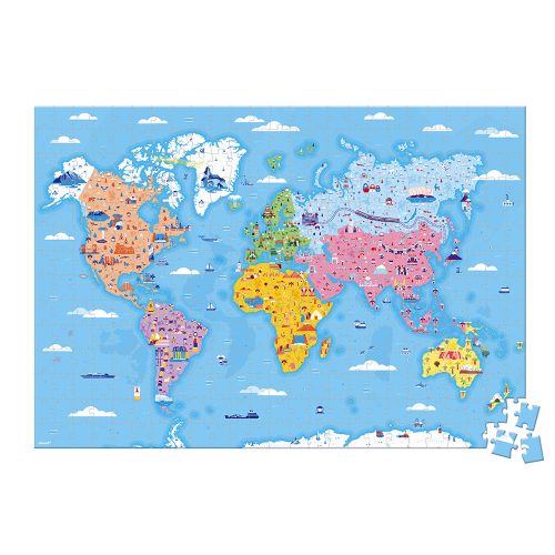 Puzzle éducatif Géant 350 pièces CURIOSITÉS DU MONDE