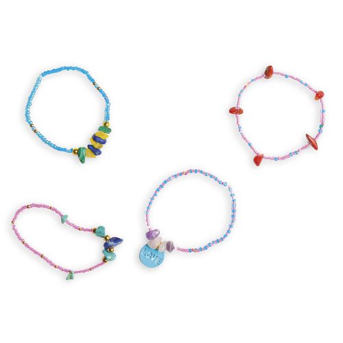 16 bijoux Bijoux Pierres porte bonheur à créer Loisirs créatifs enfant idée cadeau anniversaire revendeur officiel JANOD magasin de jouets en bois à st pierre 97410 livraison ile de la Réunion 974