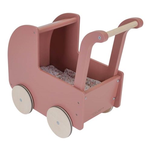 Landau en bois pour poupée FLOWERS & BUTTERFLIES avec accessoires little dutch jeu enfant magasin de jouet en bois à st pierre 97410 livraison REUNION 974