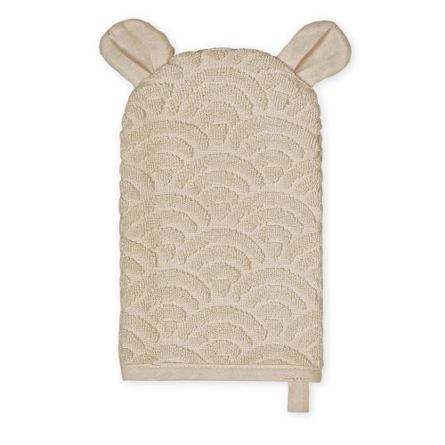 Gant de toilette en coton bio beige cam cam Copenhagen 974