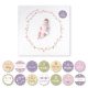 idées cadeau naissance Lange en coton & cartes naissance "Isn't she lovely"