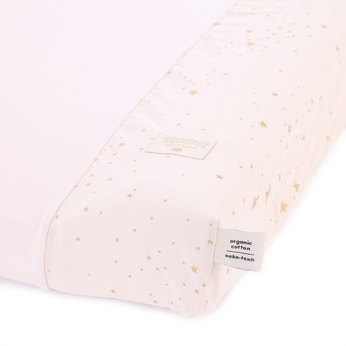 Matelas à langer en coton bio GOLD STELLA DREAM PINK