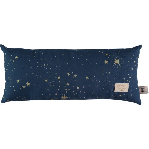 Coussin rectangle coton Bio HARDY GOLD STELLA NIGHT BLUE nobodinoz livraison ile de la reunion