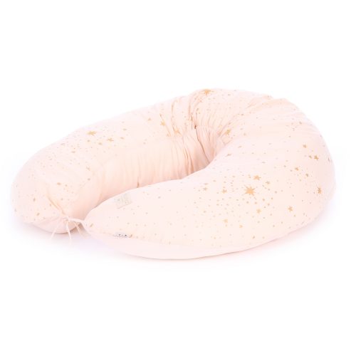 Coussin d'allaitement en coton bio GOLD STELLA DREAM PINK