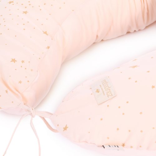 Coussin d'allaitement en coton bio GOLD STELLA DREAM PINK