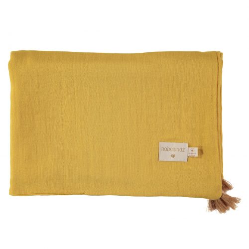 Couverture en coton bio TREASURE FARNIENTE YELLOW