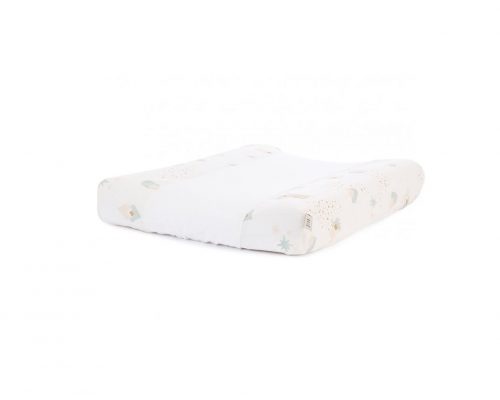 Matelas à langer en coton bio AQUA ECLIPSE WHITE