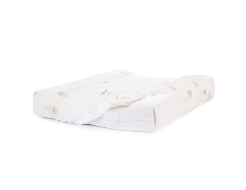 Matelas à langer en coton bio AQUA ECLIPSE WHITE