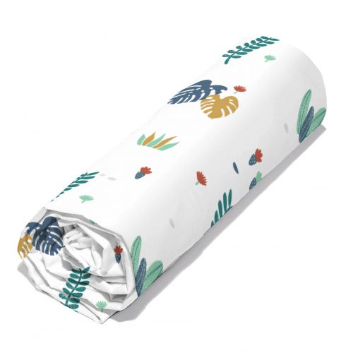 Drap housse enfant en coton BIO saint pierre livraison ile de la réunion DINO JUNGLE