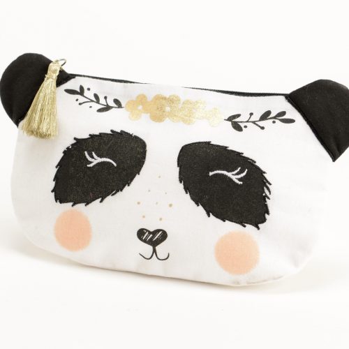 Pochette ou trousse de maquillage panda livraison ile de la reunion