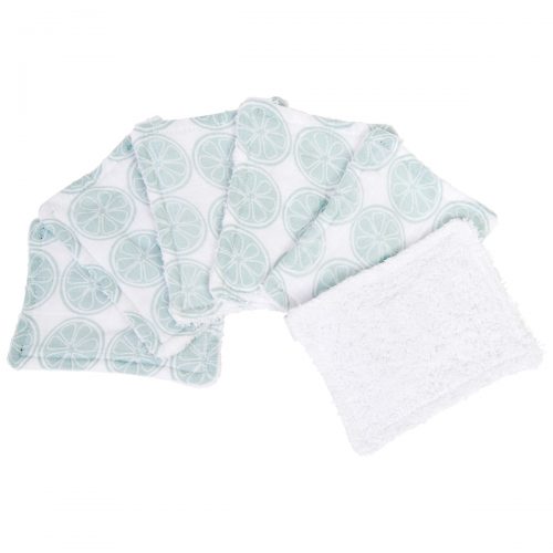 Lot de 6 lingettes lavables LIMONADE en coton BIO produit écologique pour bébé et enfant ile de la réunion