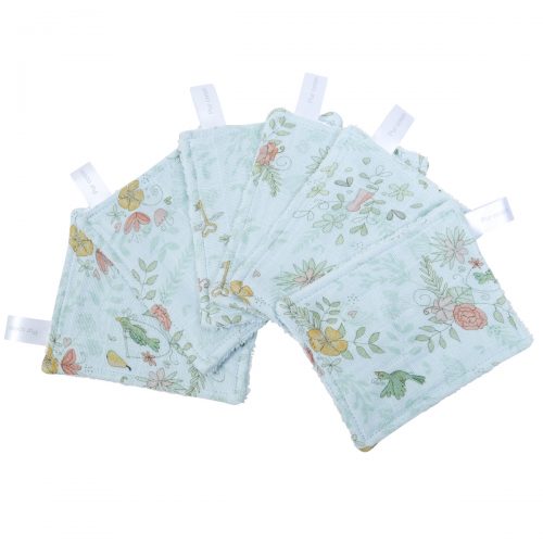 Lot de 6 lingettes lavables PARADIS en coton BIO produit écologique pour bébé et enfant