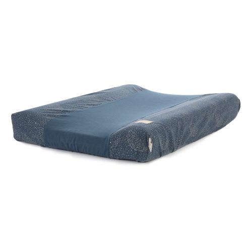 Housse de matelas à langer GOLD BUBBLE NIGHT BLUE