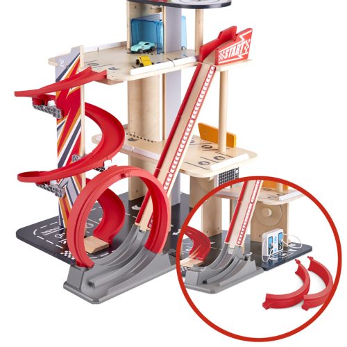 Garage looping en bois marque HAPE magasin de jouets en bois à st pierre 97410 livraison la réunion 974