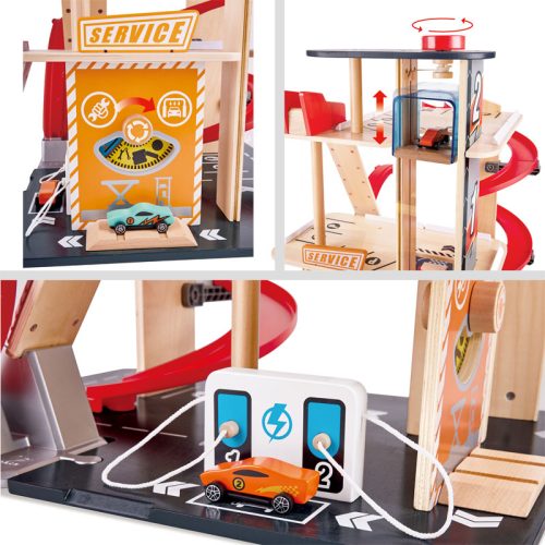 Garage looping en bois marque HAPE magasin de jouets en bois à st pierre 97410 livraison la réunion 974