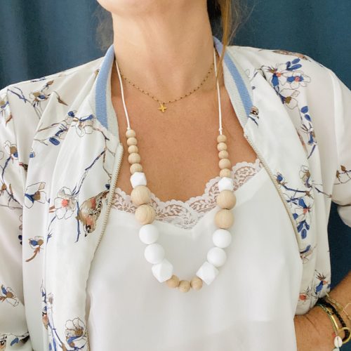 Collier d’éveil et de portage BO.AIME WHITE