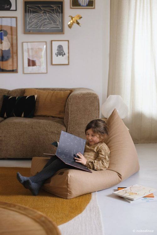 Pouf OASIS FAWN en coton bio revendeur officiel NOBODINOZ boutique bébé et enfant décoration coton bio st pierre 97410 livraison LA REUNION 974