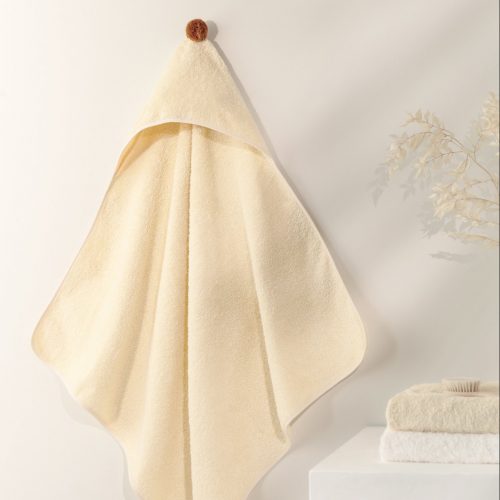 Cape de bain en Coton bio SO CUTE VANILLE