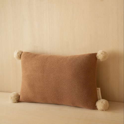 Coussin tricoté SO NATURAL BISCUIT