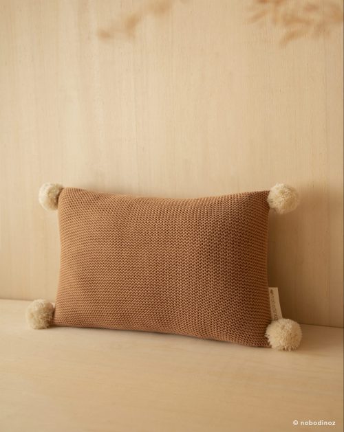 Coussin tricoté SO NATURAL BISCUIT