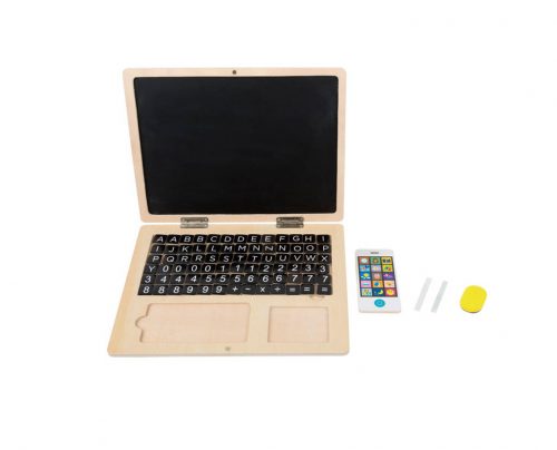 Ordinateur portable en bois avec tableau aimanté