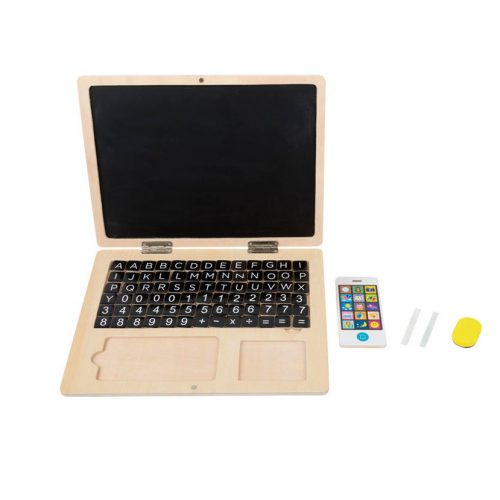 Ordinateur portable en bois avec tableau aimanté