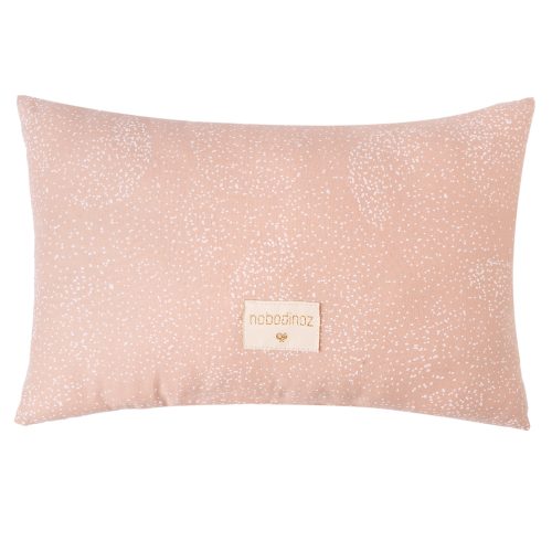 Coussin coton Bio LAUREL WHITE BUBBLE MISTY PINK