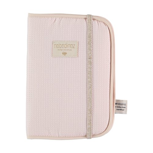 Protège carnet de santé en coton bio NID D'ABEILLE DREAM PINK