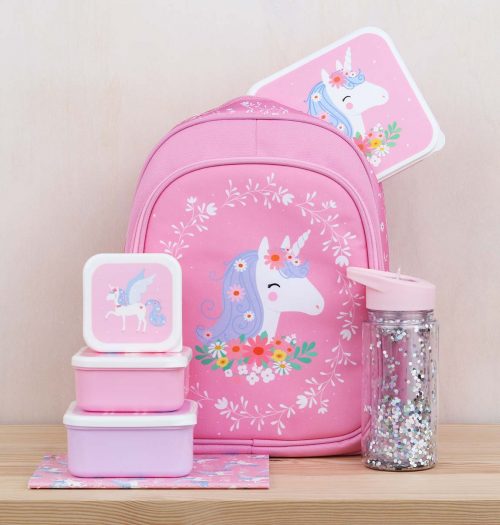 Lot de 4 boîtes à goûter LICORNE