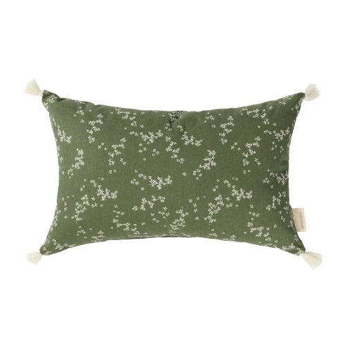 coussin en coton bio green jasmine STORIES revendeur officiel NOBODINOZ magasin de décoration coton bio st pierre 97410 livraison LA REUNION 974