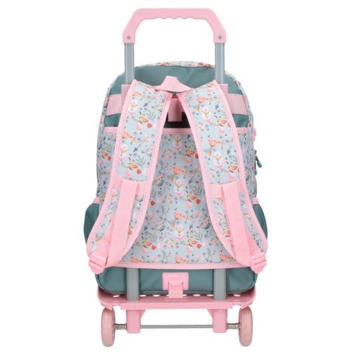 Sac à dos à roulettes pour école primaire cartable de qualité boutique pour enfant saint pierre ILE DE LA REUNION rentrée des classes écoles livraison 974 fille rose fleur tropical