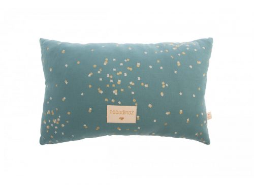 Coussin coton Bio LAUREL GOLD CONFETTI MAGIC GREEN