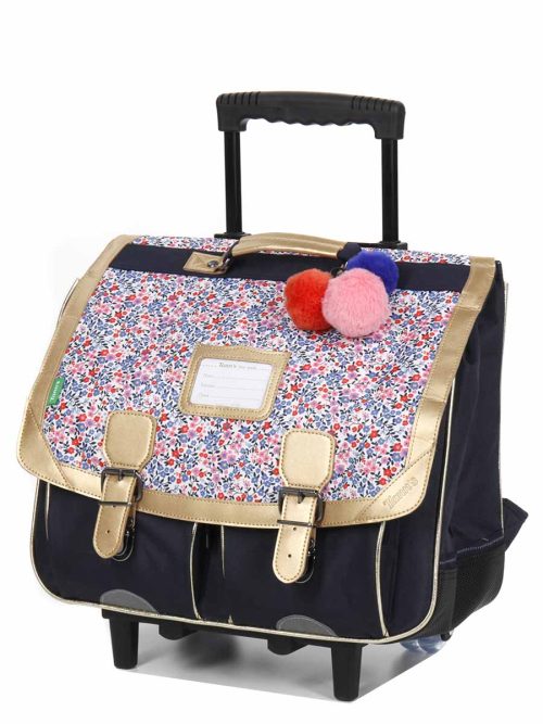 Cartable trolley Tann's Antonia bleu sac primaire magasin pour enfant bagagerie st pierre 97410 livraison 974 la réunion rentrée des classes