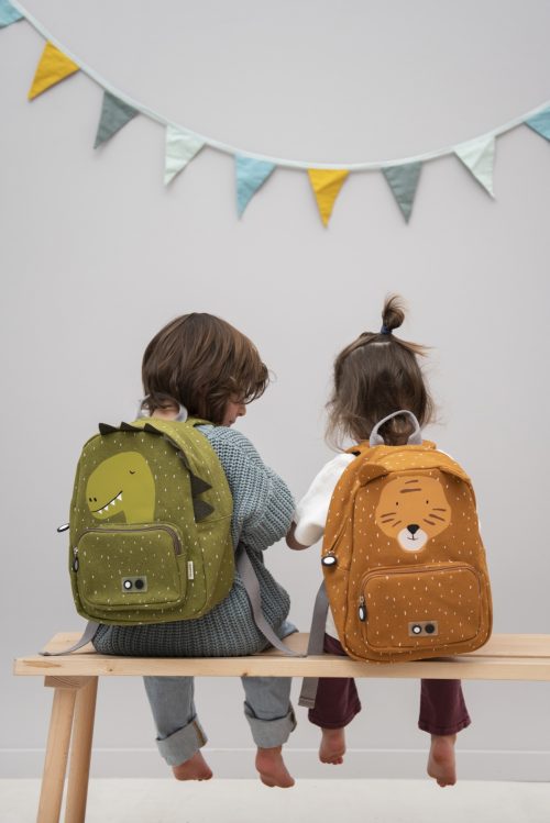 sac maternelle en coton revendeur officiel TRIXIE BABY pour enfant boutique pour enfant saint pierre ILE DE LA REUNION rentrée des classes écoles livraison 974 MR DINO DINOSAURE