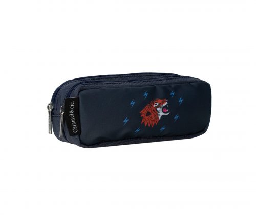 Trousse double TIGRE BLEU