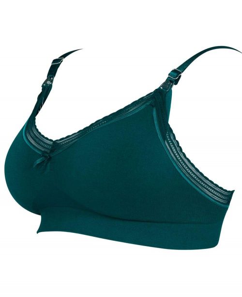 Brassière de maternité et d'allaitement MILK VERT EMERAUDE