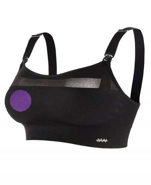 Brassière de sport pour maternité et allaitement WOMA NOIR