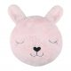 Coussin rond LAPIN ROSE PIMPRENELLE pour chambre enfant concept store décoration saint pierre reunion