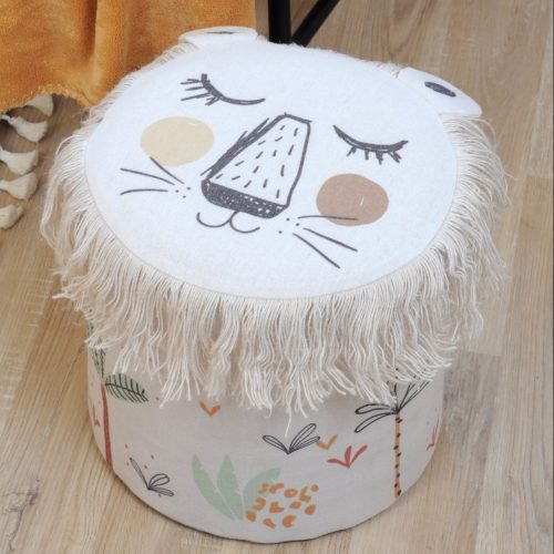 Pouf rond LION magasin de décoration enfant saint pierre ile de la réunion livraison réunion