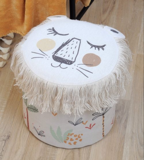 Pouf rond LION magasin de décoration enfant saint pierre ile de la réunion livraison réunion