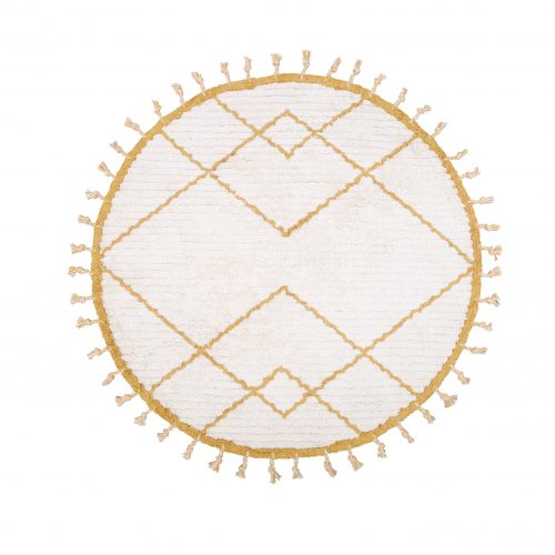 Tapis rond en coton MANGUE NATUREL décoration tendance pour enfant saint pierre ile de la réunion