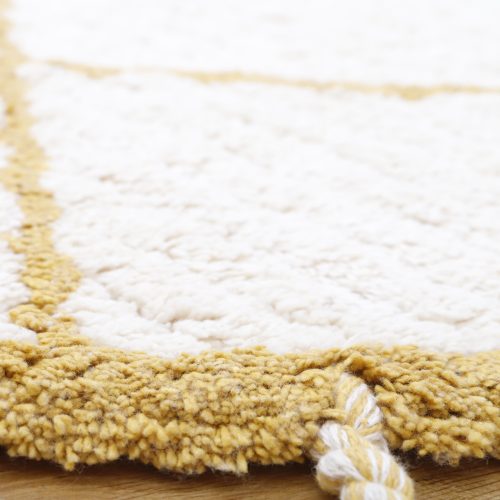 Tapis rond en coton MANGUE NATUREL décoration tendance pour enfant saint pierre ile de la réunion