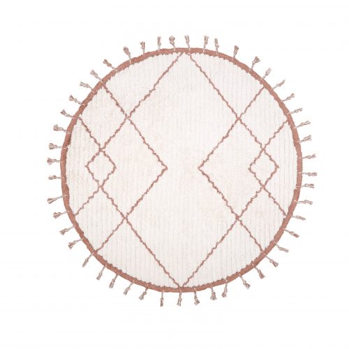 Tapis rond en coton NATUREL décoration tendance pour enfant saint pierre ile de la réunion