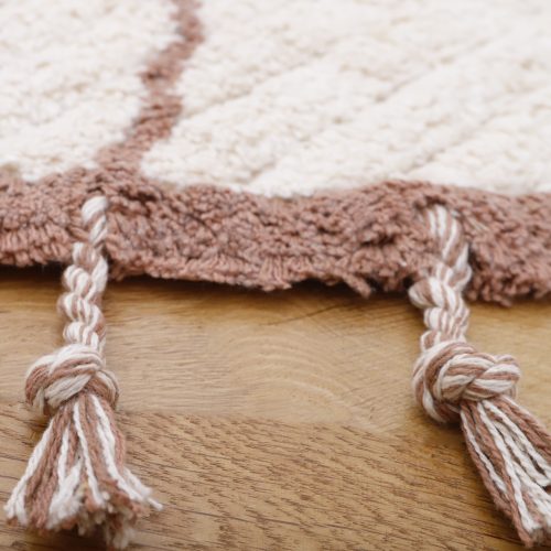 Tapis rond en coton NATUREL décoration tendance pour enfant saint pierre ile de la réunion