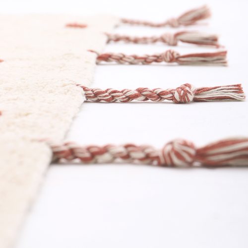 Tapis rectangle en coton POIS AMBRE