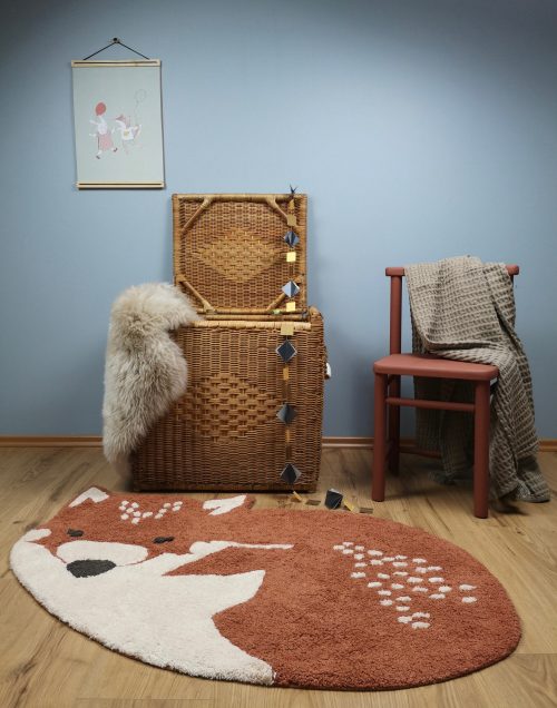 Tapis en coton RENARD décoration pour enfant reunion