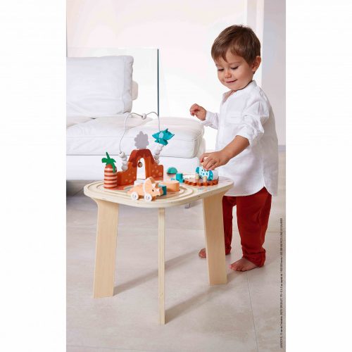 Table d'activité DINO en bois jeu éveil bébé revendeur officiel JANOD magasin de jouets en bois ST PIERRE 97410 livraison la Réunion 974