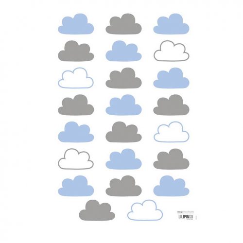 Stickers muraux NUAGE BLEU GRIS